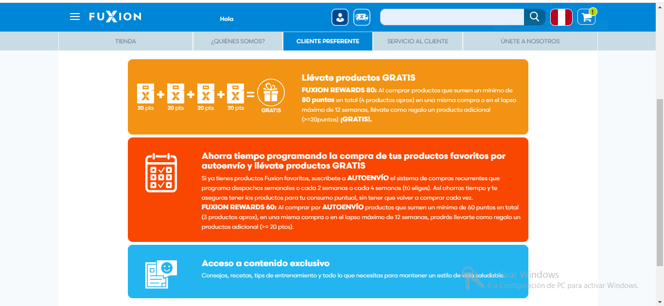 ADQUIERE TU PRODUCTO AQUÍ y YA SERÁS CLIENTE PREFERENTE